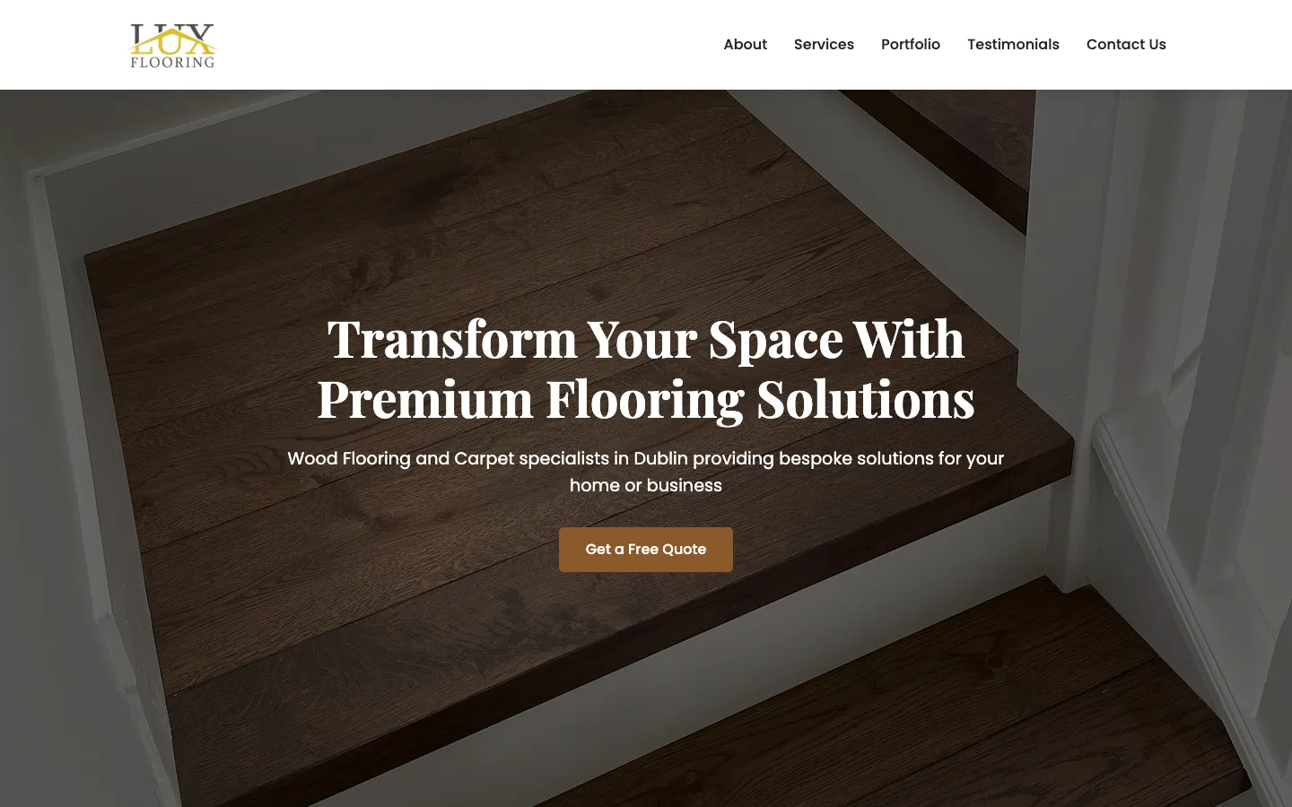 The Lux Flooring website